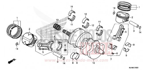 VILEBREQUIN/PISTON VFR800XF de 2015